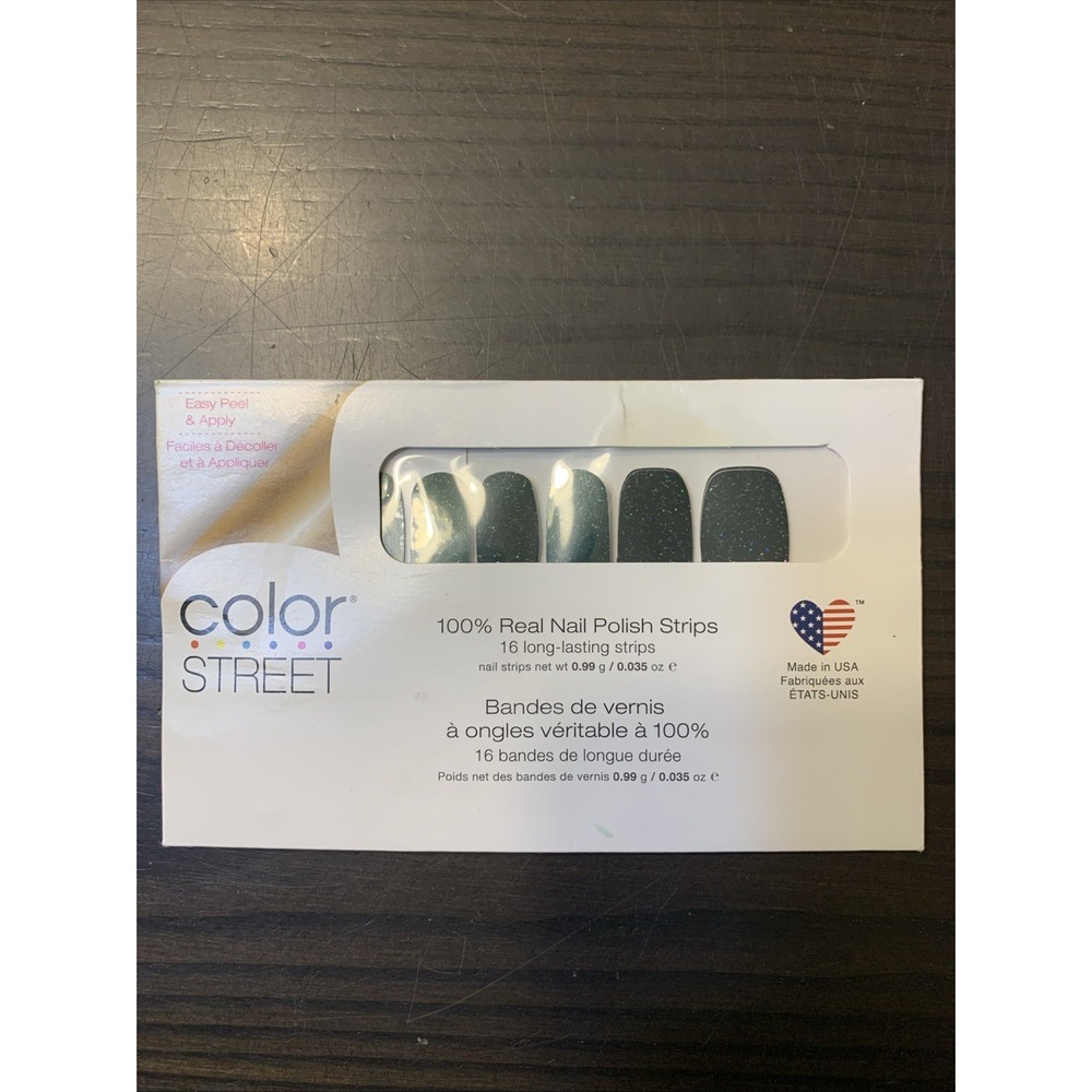 Color Street Nail Polish Strip Black Sparkles - Picture 2 of 3